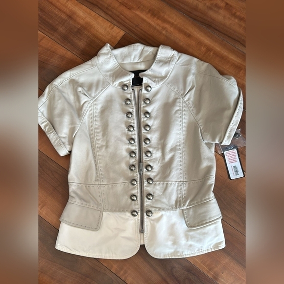 NWT! BCBG Maxazria calf skin top - Picture 1 of 4